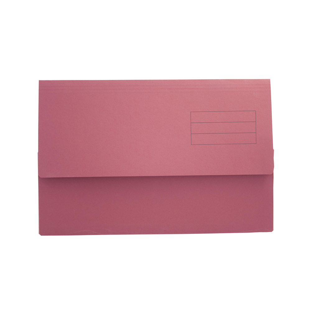 Document Wallets F/Cap 250gsm Red Bx50