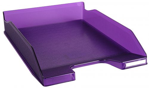 Exacompta Iderama A4 Letter Tray Purple (W255 x D346 x H65mm) 11319D