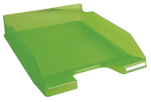 Exacompta Iderama A4+ Letter Tray Lime (W255 x D346 x H65mm) 11397D