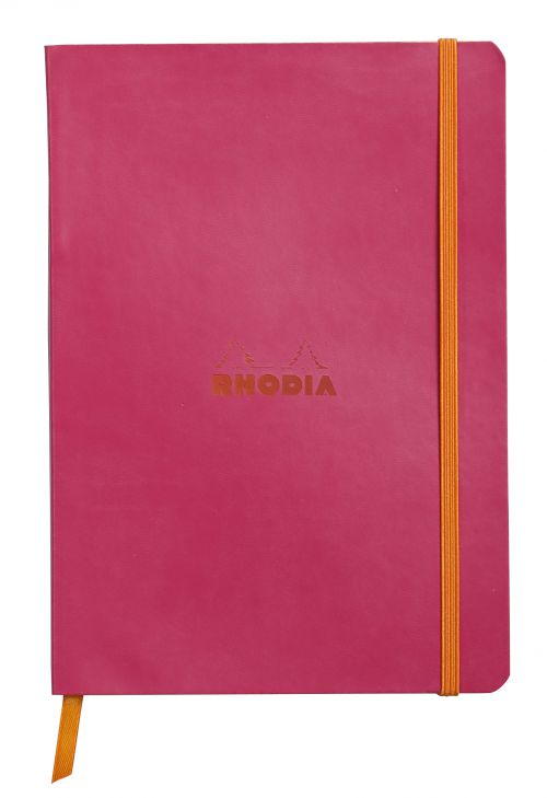 Rhodiarama Soft Cover Notebook 160 Pages A5 Raspberry 117412C