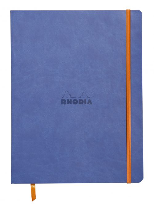 Rhodiarama 190x250mm Soft Cover Casebound Notebook Ruled 160 Pages Sapphire Blue