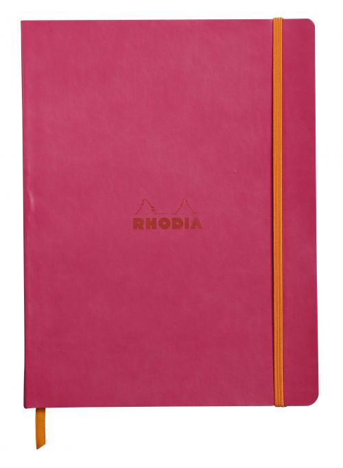 Rhodiarama 190x250mm Soft Cover Casebound Notebook Ruled 160 Pages Raspberry