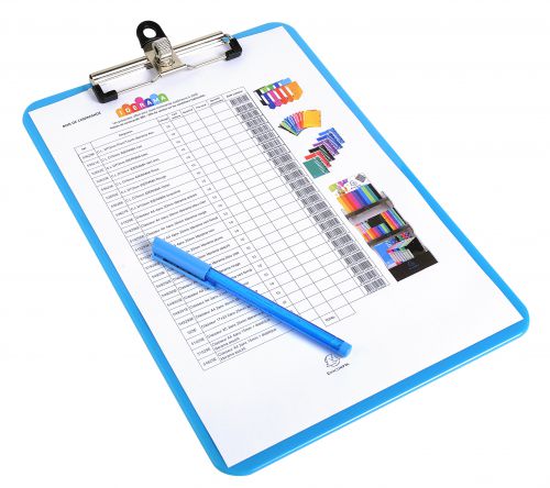 Exacompta Iderama PP Clipboards A4 Pack of 10 Assorted