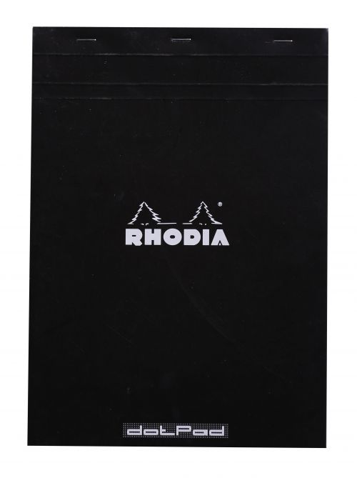 Rhodia dotPad Black No18 210x297mm stapled Matrix Dots PK5