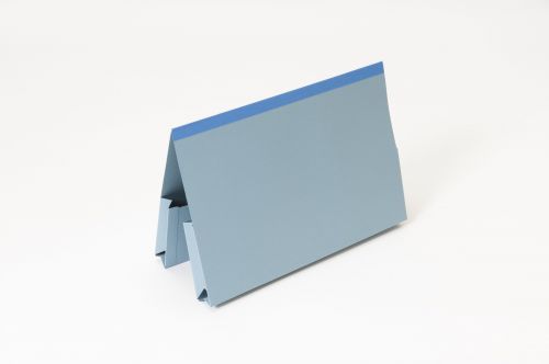 Exacompta Guildhall Reinforced Legal Double Pocket Wallet Blue (Pack of 25) 218-BLU - GH10076