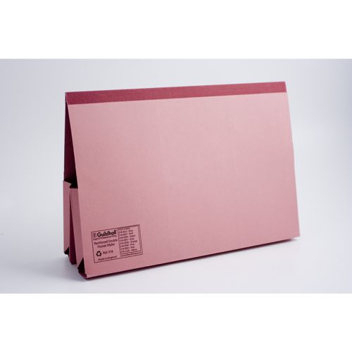 Guildhall Reinforced Double Pocket Wallet 315gsm Pink PK25 - 218-PNKZ Document Wallets 20364EX