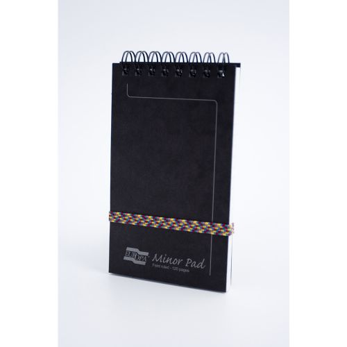 65384EX - Clairefontaine Europa Minor Pad Wirebound Pressboard Cover Ruled 120 Pages Black (Pack 10) 3012Z