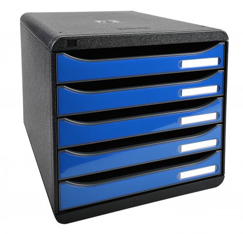 Exacompta Iderama Big Box Plus 5 Drawer Set Blue (Dimensions: W278 x D347 x H271mm) 3097279D