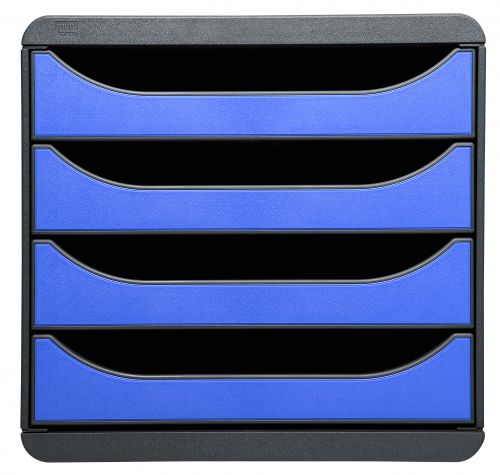 Exacompta Iderama Big Box 4 Drawer Set Blue 310779D