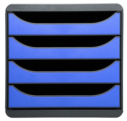 Exacompta Iderama Big Box 4 Drawer Set Blue 310779D