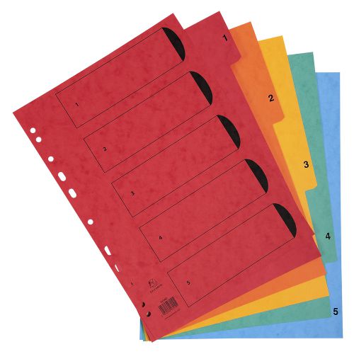 Exacompta Europa Coloured Pressboard Index 1-5 A4 3110Z