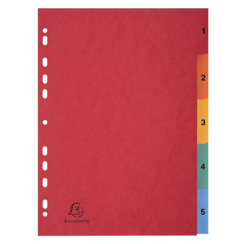 Exacompta Europa Coloured Pressboard Index 1-5 A4 3110Z