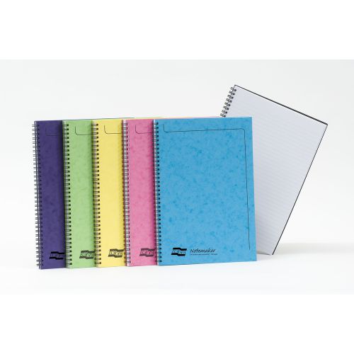 Europa Notebook Sidebound Twin Wire 90gsm Ruled Micro Perf 120pp A4 Assortd Colours C Ref 3154Z [Pack 10] ExaClair Limited