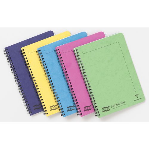 Europa Notebook Sidebound Twinwire 90gsm Ruled Micro Perf 120pp A5 Assorted Colours C Ref 3155Z [Pack 10]