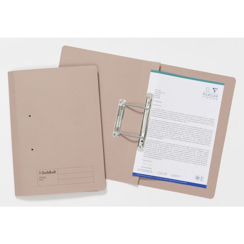 Guildhall Spring Transfer File Manilla Foolscap 285gsm Buff (Pack 25)