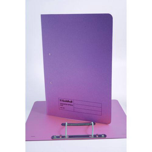 Guildhall Spiral File Foolscap Mauve Transfer Files SS1556