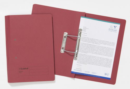 Guildhall Spring Transfer File Manilla Foolscap 285gsm Red (Pack 25)