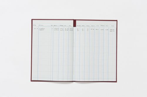 Guildhall Headliner Account Book Casebound 298x203mm 12 Cash Columns 80 Pages Red - 38/12Z Accounts Books 66154EX