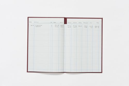 Guildhall Headliner Account Book Casebound 298x203mm 8 Cash Columns 80 Pages Red 38/8Z Accounts Books 66231EX