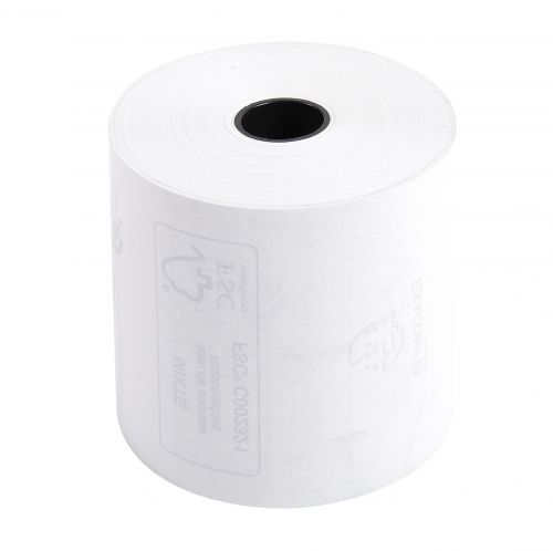 Exacompta Thermal Credit Card/Cash Register Roll BPA Free 1 Ply 55gsm 57x60x12mm 44m White (Pack 10) - 40347E Tally Rolls & Receipts 69343EX