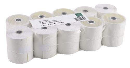 Exacompta Cash Register Roll 2 Ply 57gsm 76x70x12mm 25m White (Pack 10) - 40358E 69301EX Buy online at Office 5Star or contact us Tel 01594 810081 for assistance