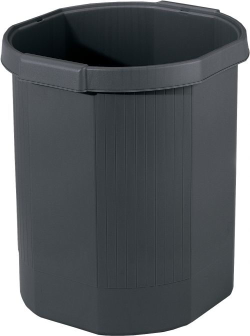 Exacompta Forever Waste Bin Black 435014D