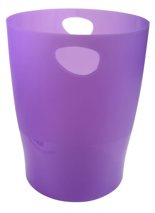 Exacompta Iderama 15 Litre Waste Bin Purple (W263 x D263 x H335m) 45319D