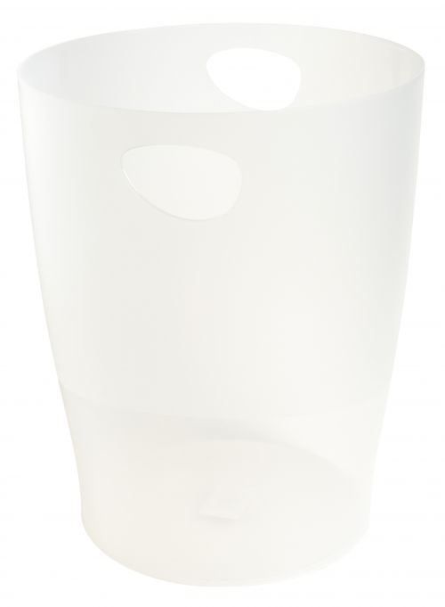 Exacompta ECOBIN 15 Litre Waste Bin 263 x 263 x 335mm Frosted White - 45357D