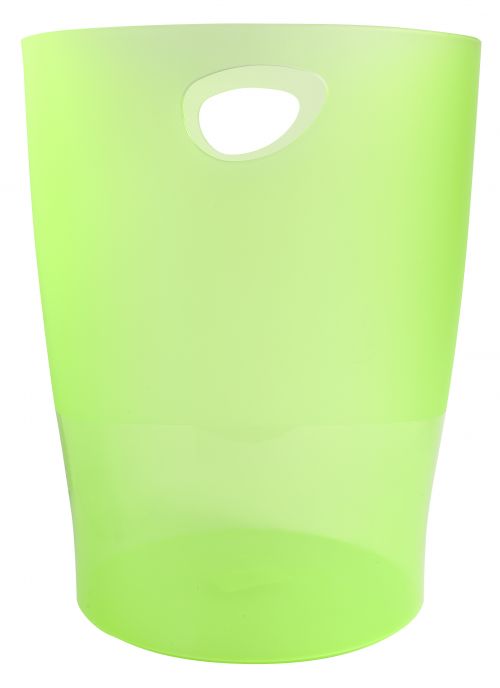 Exacompta Iderama 15 Litre Waste Bin Lime (D263 x H335mm) 45397D