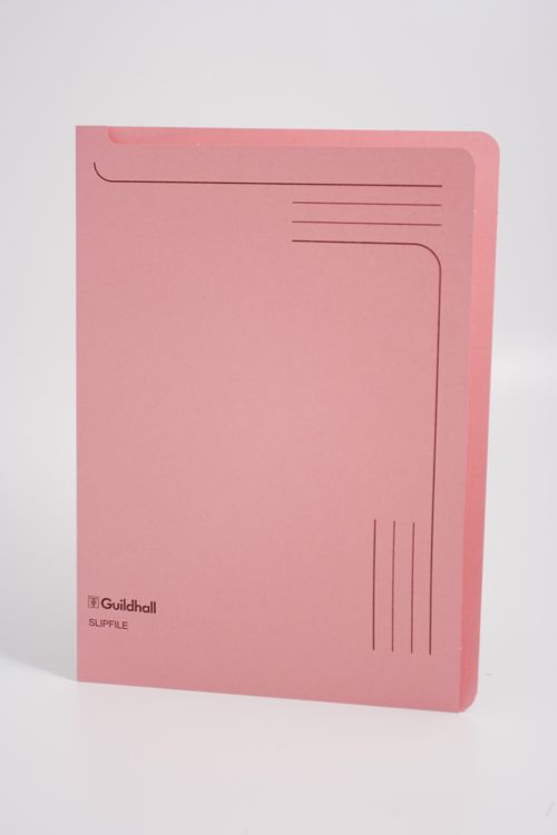 Guildhall Slipfile 230gsm Capacity 50 Sheets A4 Pink Ref 4604Z [Pack 50]