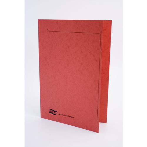 Europa Square Cut Folder 300 micron Foolscap Red (Pack of 50) 4828