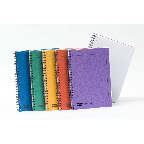 Europa Notebook Sidebound Twin Wire 90gsm Ruled Micro Perf 120pp A4 Assorted Colour Ref 4860-Z [Pack 10] 137553 Buy online at Office 5Star or contact us Tel 01594 810081 for assistance