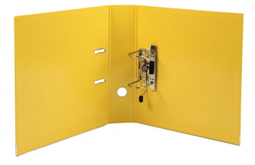 Premium Large A4 Yellow Lever Arch File Folder & 5 Yellow Subject Dividers Packs