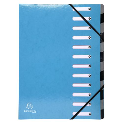 Exacompta Iderama 12-Part File A4 Light Blue 53927E