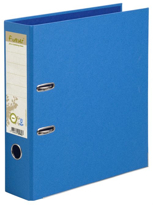 Exacompta Forever Prem Touch Lever Arch File Paper on Board A4 80mm Spine Width Blue (Pack 10) - 53982E