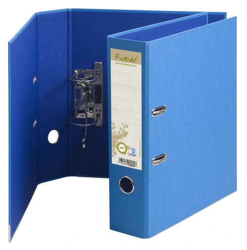 Exacompta Forever Prem Touch Lever Arch File Paper on Board A4 80mm Spine Width Blue (Pack 10) - 53982E ExaClair Limited