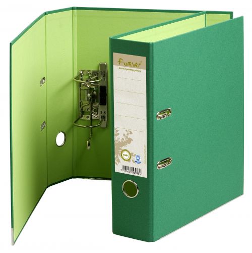 Exacompta Forever Prem Touch Lever Arch File Paper on Board A4 80mm Spine Width Dark Green (Pack 10) - 53983E