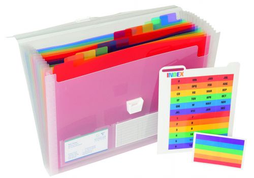 Exacompta 13 Pocket Expanding File Assorted 55298E GH42159 Buy online at Office 5Star or contact us Tel 01594 810081 for assistance