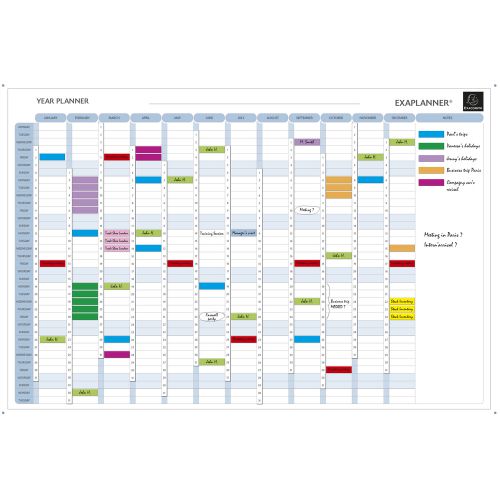 Exaplanner Yearly Magnetic Planner 900x590mm - 56153E