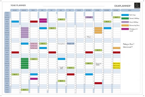 Exaplanner Yearly Magnetic Planner 900x590mm - 56153E