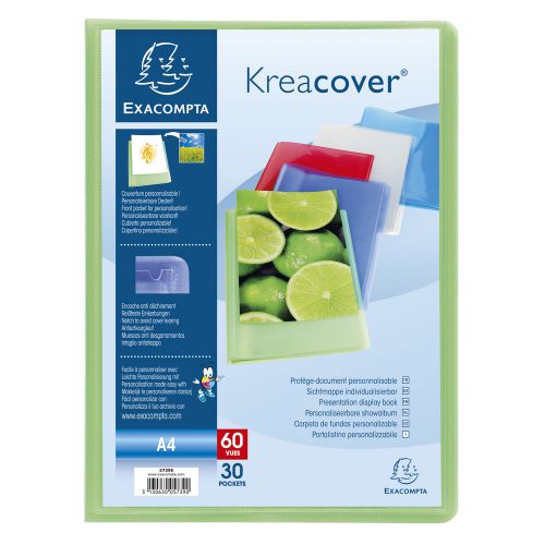 Exacompta Kreacover Display Book 30 Pocket A4 Assorted (Pack of 12) 5739E