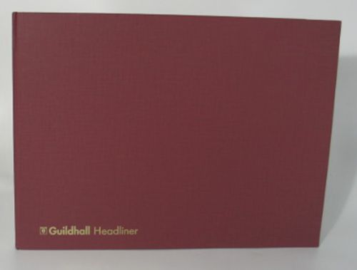 Guildhall Headliner Account Book Casebound 298x406mm 6 Debit 20 Credit 80 Pages Red