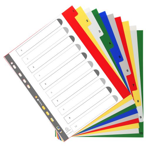 Personalisation made easy with Kreaman®.  These A4 Maxi indices are printed white with coloured tabs and feature printable index page for easy identification of contents.