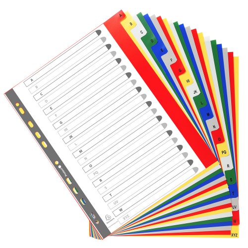 Personalisation made easy with Kreaman®.  These A4 Maxi indices are printed white with coloured tabs and feature printable index page for easy identification of contents.