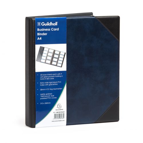 Goldline Business Card Binder A4 Blue DBCB9/BLUZ