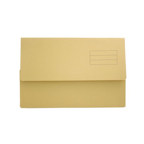 Exacompta Document Wallet Manilla Foolscap Half Flap 250gsm Assorted (Pack 50) - DW250-ASTZ  66798EX