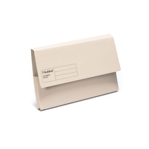 65944EX | Strong wallets for everyday use in the office, classroom or home. Manilla 285gsm. Ideal for filing or protecting papers on the move. Printed box on flap for easy identification of contents. Pre-creased for easy expansion.