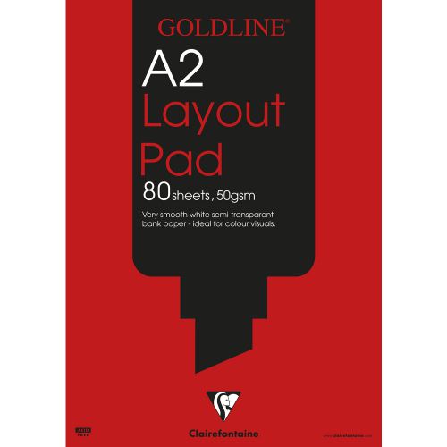 Goldline A2 Layout Pad Bank Paper 50gsm 80 Sheets White Paper GPL1A2Z