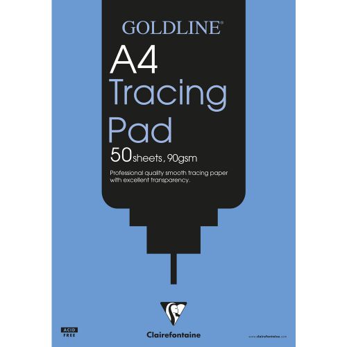 Goldline Professional Tracing Pad 90gsm Acid-free Paper 50 Sheets A4 Ref GPT1A4Z [Pack 5]