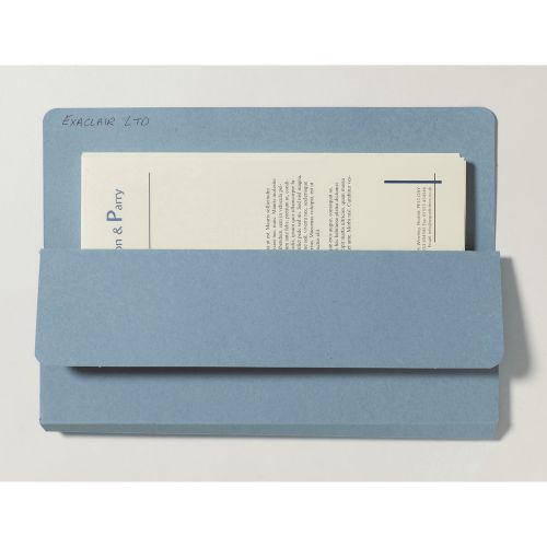 73907EX - Guildhall Open Top Wallet Manilla Foolscap 315gsm Blue (Pack 50) - OTW-BLUZ